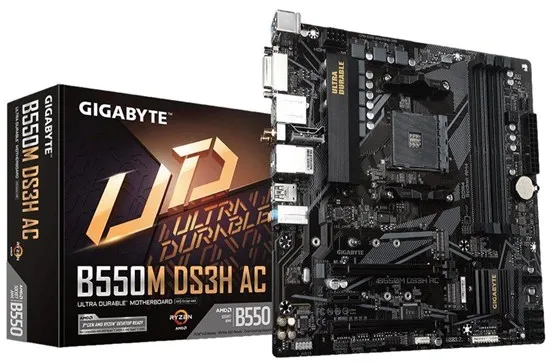 GIGABYTE B550M DS3H AC マザーボード - AMD B550 - AMD AM4 ソケット - DDR4 RAM - Micro-ATX