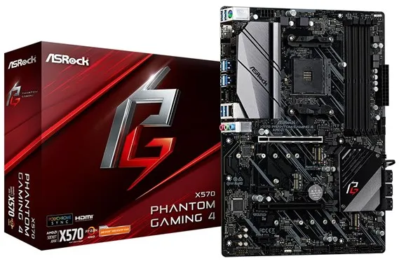 ASRock X570 PHANTOM GAMING 4 マザーボード - AMD X570 - AMD AM4 ソケット - DDR4 RAM - ATX