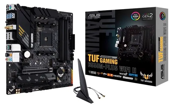 ASUS TUF GAMING B550M-PLUS WIFI II マザーボード - AMD B550 - AMD AM4 ソケット - DDR4 RAM - Micro-ATX