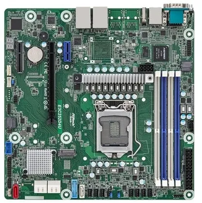 ASRock Rack E3C252D4U - マザーボード - micro ATX - LGA1200 ソケット - C252 マザーボード - Intel C252 - Intel LGA1200 ソケット - DDR4 RAM - Micro-ATX