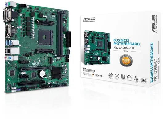 ASUS PRO A520M-C II/CSM マザーボード - AMD A520 - AMD AM4 ソケット - DDR4 RAM - Micro-ATX