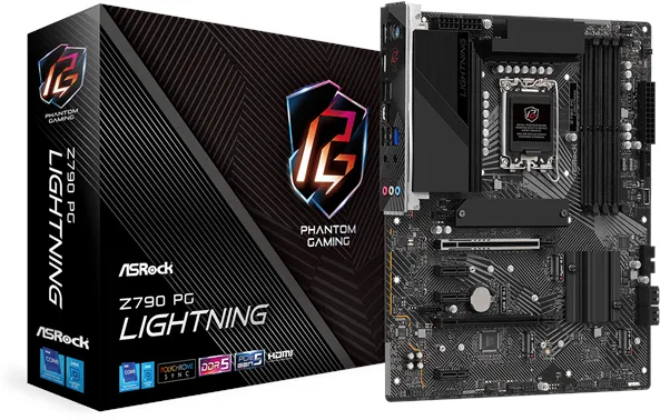 ASRock Z790 PG Lightning マザーボード - Intel Z790 - Intel LGA1700 ソケット - DDR5 RAM - ATX