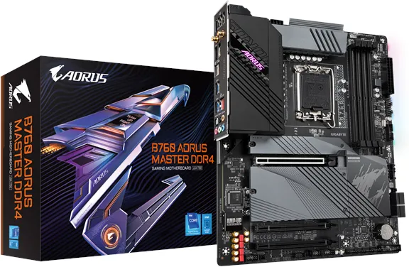 GIGABYTE B760 AORUS MASTER DDR4 マザーボード - Intel B760 - Intel LGA1700 ソケット - DDR4 RAM - ATX