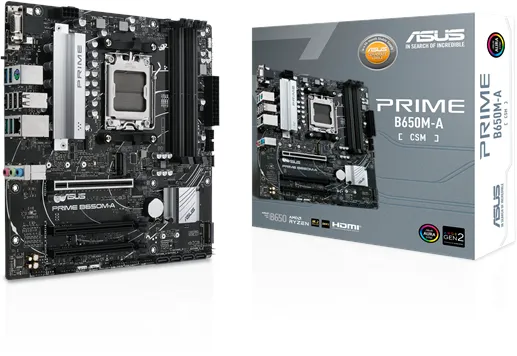 ASUS PRIME B650M-A-CSM マザーボード - AMD B650 - AMD AM5 ソケット - DDR5 RAM - Micro-ATX
